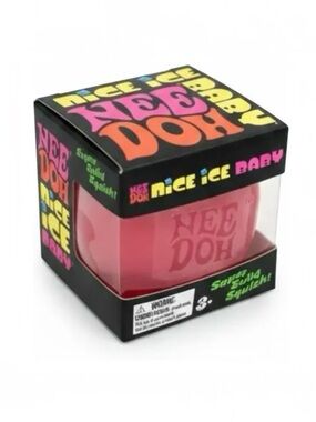 NWT Schylling NeeDoh Nice Ice Baby Mini Cube Sensory Toy Pink Fidget